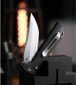 NMB2418BK5 North Mountain Blade Chop – Couteau pliant Crossbar Lock Lame Acier SLD/Copper Damascus Tanto Manche Black G10 - Livraison Gratuite