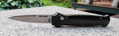 PKCP7BK Couteau Automatique Piranha Mini-Guard Lame Acier CPM-S30V Spear Point Manche Aluminium Noir USA – Livraison Gratuite