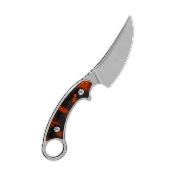 QS166C1 Couteau QSP Viper Clip Point Lame Acier 10Cr15MoV SW Manche Tortoise Resin Housse Kydex - Livraison Gratuite