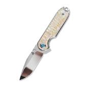QS168A Couteau pliant QSP Nebula Mother of Pearl | Lame Acier 14C28N | Liner Lock | – Livraison Gratuite
