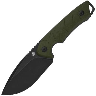 QS169B2 Couteau Fixe QSP Knife Tiny TOT Lame Acier 10Cr15CoMoV Manche G10 Vert Olive Étui Kydex - Livraison Gratuite