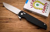 RR2720 Couteau Rough Rider Slide-Lock Wharncliffe Lame Acier D2 Manche G10 Black Sécurité Slide Lock - Livraison Gratuite