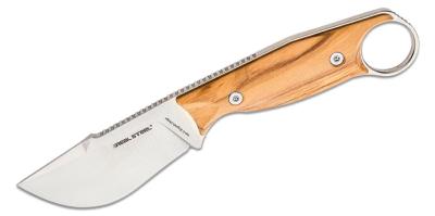 RS3611W Couteau Real Steel Furrier Skinner Olive Lame Acier N690 Etui Cuir - Livraison Gratuite
