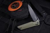 RS7714GB Couteau Real Steel Sacra Pro OD Green Lame Acier K110 Crossbar Lock IKBS - Livraison Gratuite