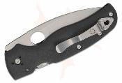 SC229SBK Spyderco Shaman – Couteau pliant Compression Lock Lame Acier CTS BD1N Crantée Manche FRN Noir Made USA - Livraison Gratuite