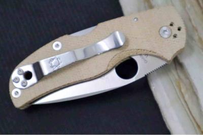 SC41MPCW5 Spyderco Native 5 - Lockback Lame Acier CPM CruWear Satin | Manche Micarta Brun Made USA - Livraison Gratuite