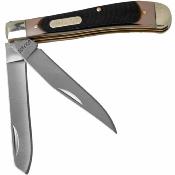 SCH94OT Schrade Old Timer Gunstock Trapper 94OT | Couteau 2 Lames Acier 3Cr13 Satin | Manche Polymère | Livraison Gratuite