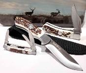 SCHP1227079 Schrade UH 2 Fixed/Folder Combo | Set 3 pièces | Lames Acier Inox | Manche Delrin Stag | Coffret Métal - Livraison Gratuite