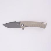 SHI7070G1 Couteau Shieldon Relicanth Tan G10 Handle D2 Blade IKBS Linerlock Clip