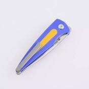 SHIMT01A Couteau Shieldon Colibri Blue/Yellow G10 Lame Acier 154CM IKBS - Livraison Gratuite