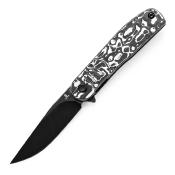 T2072A4 Couteau Tenable Einar Pliant Lame Nitro-V Acier Manche Carbon Fiber Sécurité Liner Lock - Livraison Gratuite