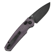 T2109V7 Couteau Tenable Raven Purple Cross Bar Lock Lame Acier 14C28N Blackwash Manche Micarta - Livraison Gratuite