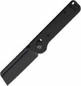 TD022BK Defcon – Couteau Lame Cleaver Acier Sandvik 14C28N Noir Pivot Lock, Manche Aluminium Noir – Livraison Gratuite