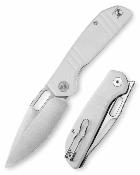 TVJM04WG14  Trivisa Gecko-WG – Couteau pliant Liner Lock Lame Acier 14C28N Satin Manche White G10 - Livraison Gratuite