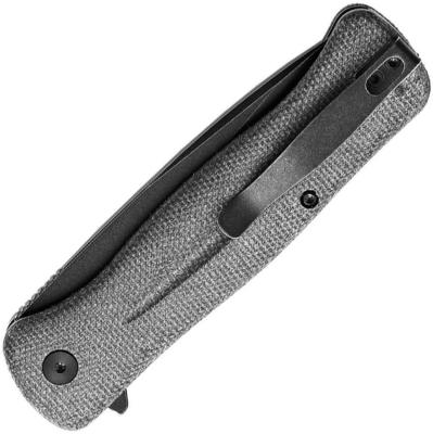 TVTY09BM14C Couteau Trivisa Dor-04 Lame Acier 14C28N Manche Black Micarta Button Lock - Livraison Gratuite