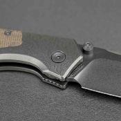 VOSA2232 Couteau Vosteed Psyop 299 | Lame Acier S35VN Stonewash | Manche Micarta Natural & Bolster Gravé | Livraison Gratuite