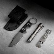 VOSD0501 Couteau Vosteed Quokka-O Bowie Lame Acier 14C28N Micarta Black Housse Kydex - Livraison Gratuite
