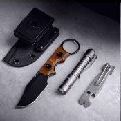 VOSD0503 Couteau Vosteed Quokka-O Bowie Lame Acier 14C28N PEI Amber Housse Kydex - Livraison Gratuite