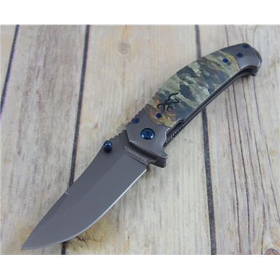 BR0374 Couteau Browning Tactical TDX Camo Lame Acier Inox/Titane - Livraison Gratuite