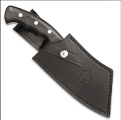 GH5091 Hibben Legacy Ebony Cleaver Ebène Lame 5Cr15MoV Etui CUir - Livraison Gratuite