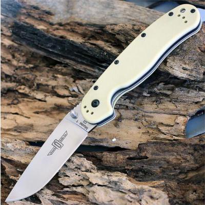 Couteau Ontario RAT1 D2 Lame Acier D2 Manche FRN Desert Tan Linerlock ON8867TN - Free SHipping