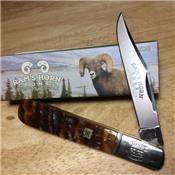 Couteau Canif Rough Rider Rams Horn Big Daddy Lame Acier 440 Manche Corne de Bélier RR1595 - Free Shipping