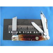 Couteau Rough Rider Large Stockman Brown Stag Bone 3 Lames RR1799 - Livraison Gratuite