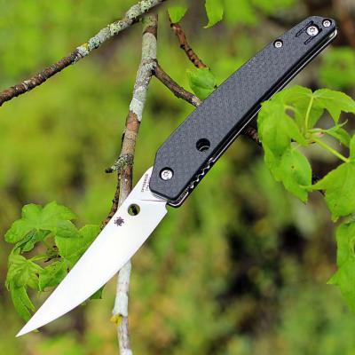 Couteau Spyderco Ikuchi Lame Acier CPM-S30V Manche Fibre de Carbone SC242CFP - Livraison Gratuite