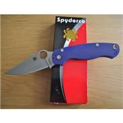 Couteau Spyderco Para-Military 2 Lame Acier CPM-S110V Manche Dark Blue G-10 Made In USA SC81GPDBL2 - Free Shipping