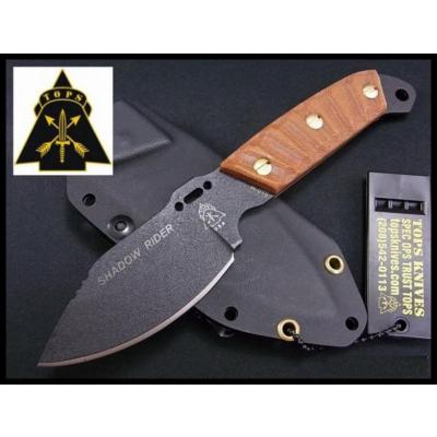 Couteau de Survie Tops Shadow Rider Acier Carbone 1095 Manche Micarta Made In USA TPSDRD01 - Free Shipping