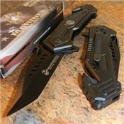 Couteau USMC Salvager Rescue A/O Acier Carbone Manche Alu Brise Vitres/Cutter USMA1033BK - Free SHipping
