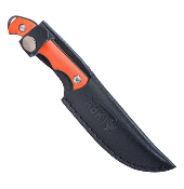 AB040H Couteau de Chasse ABKT Tac Protector Orange Lame Acier 8Cr13MoV Etui Cuir - Livraison Gratuite