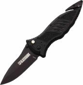 BH15M301BK — Couteau Blackhawk CQD Button Lock Lame Acier D2 Manche Nylon Livraison Gratuite