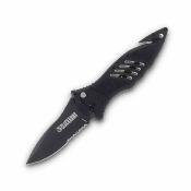 BH15M311BK — Couteau Blackhawk CQD Large Button Lock Lame Acier D2 Partiellement Serré Manche Nylon Livraison Gratuite