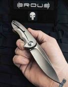BRB212 Couteau Brous Blades Specter Framelock | Lame Acier D2 | Manche G10 & Stainless Steel | Made in USA - Livraison Gratuite