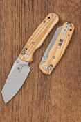 BTKMK06W1 Bestechman Cicada's Wing – Couteau pliant B-Lock Lame Acier 10Cr15MoV Satin Manche Olive Wood - Livraison Gratuite