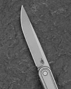 BTKT2502A Bestech Ink Gray | Lame Drop Point Acier MagnaCut SW | Manche GrayTitanium Frame Lock - Livraison Gratuite
