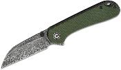 C18062AFDS1 Couteau CIVIVI Elementum Green Lame Damas Wharncliffe IKBS - Livraison Gratuite