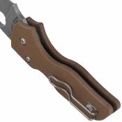 SC230GPBN15V Spyderco Lil' Native Sprint Run Couteau Lame Acier CPM-15V Manche G10 Marron Compression Lock USA | Livraison Gratuite