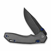 CE250931 — Couteau Civivi Elite Brova Top Liner Lock Lame Acier CPM S35VN Noir Manche Aluminium Gris Livraison Gratuite