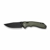 CE250933 — Couteau Civivi Elite Brova Top Liner Lock Lame Acier CPM S35VN Noir Manche Aluminium Vert Forêt Livraison Gratuite