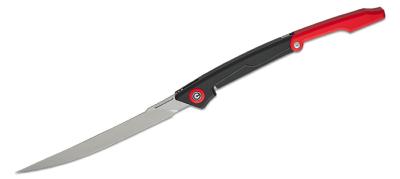 CIVC22029B1 CIVIVI Shawka Fillet – Couteau Pliant Fillet Lame Trailing Point 14C28N Manche Aluminium Noir & Rouge Étui Nylon - Livraison Gratuite