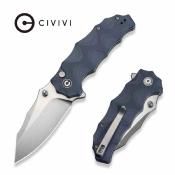 CIVC240282 Couteau Civivi Natterjack C24028-1 Clip Point Lame Acier 14C28N Blue G10 Button Lock - Livraison Gratuite