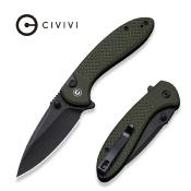 CIVC240312 CIVIVI Faeger – Couteau Pliant Button Lock | Lame Drop Point 14C28N Blk | Manche G10 Green - Livraison Gratuite