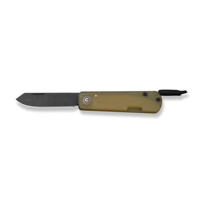 CIVC24075A1 Couteau Pliant Civivi Slippy Sendy Lame Acier Nitro-V Manche Ultem Jaune Slip Joint - Livraison Gratuite