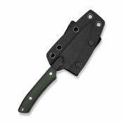 CIVC250842 — Couteau Fixe Civivi High Grass Field Knife Lame Acier 14C28N Satiné Manche Plaquettes Green Canvas Micarta Housse Kydex Livraison Gratuite