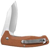 CM19479 Camillus Arvo – Couteau Pliant A/O Lame Drop Point Acier 420 Manche Micarta Lin Beige - Livraison Gratuite