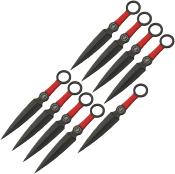 CN211628 Set de Kunai Rapidfire Rite Edge 9 Pièces Lame Dague Acier Inox Etui Nylon - Livraison Gratuite
