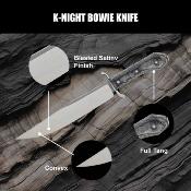 Couteau Condor K-Night Bowie Lame Acier Carbone 1075HC Manche Micarta Etui CUir Salvador CTK1343114HC - Livraison Gratuite 