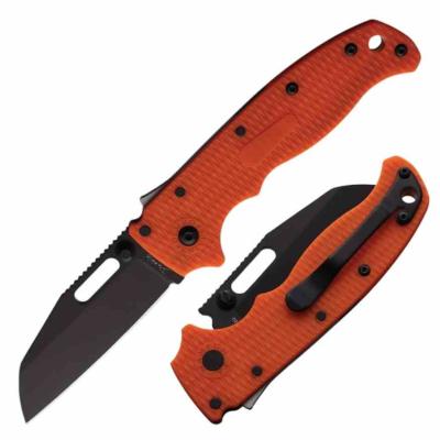 DEMAD205F26B Couteau Pliant Demko AD20.5 Shark-Lock | Lame Wharncliffe Acier D2 DLC Black | Manche G10 Orange - Livraison Gratuite